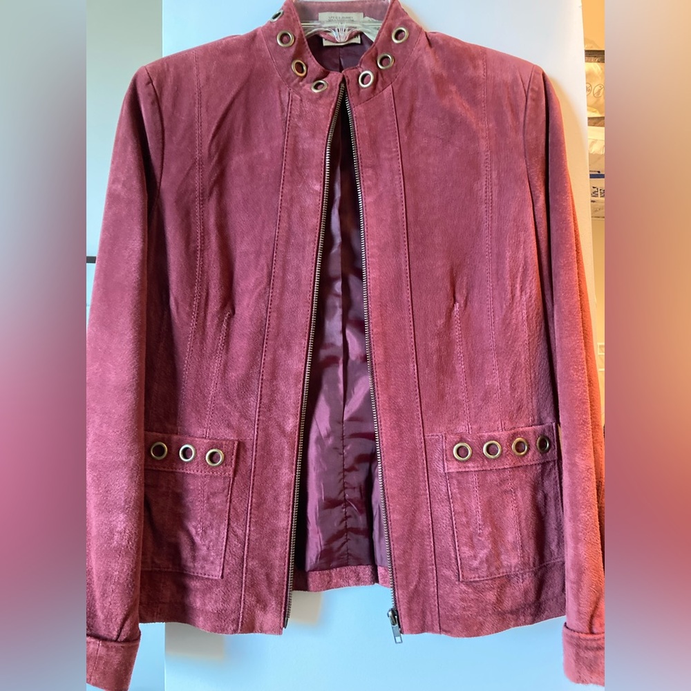 Velvety Maroon Fall Jacket